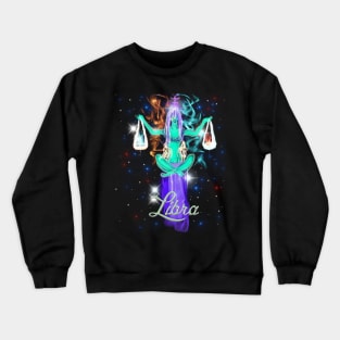 Libra Astrology Zodiac Constellation Horoscope Artwork Crewneck Sweatshirt